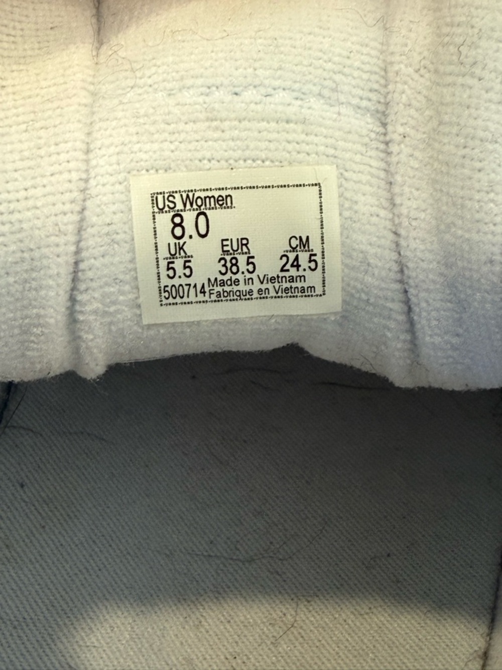 Vans White leather sneakers — Size US 8 - Picture 4 of 6